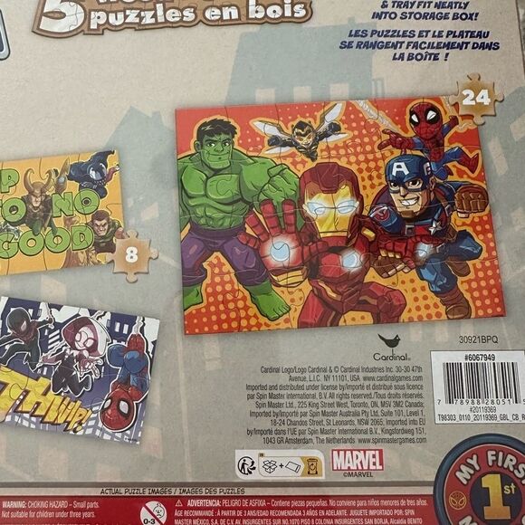 New Marvel Super Hero Adventures 5 Wood Puzzles - Picture 7 of 8